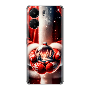 Силиконовый чехол на Xiaomi Poco C65 с принтом Новый год Силиконовый чехол на Xiaomi Poco C65 с принтом Новый год