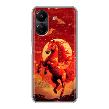 Силиконовый чехол на Xiaomi Poco C65 с принтом Новый год Силиконовый чехол на Xiaomi Poco C65 с принтом Новый год