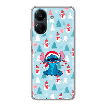 Силиконовый чехол на Xiaomi Poco C65 с принтом Стич Новый год Силиконовый чехол на Xiaomi Poco C65 с принтом Стич Новый год