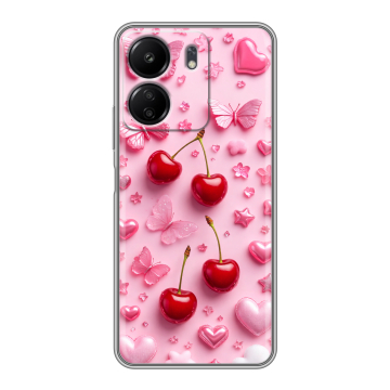 Силиконовый чехол на Xiaomi Poco C65 с принтом для девочек