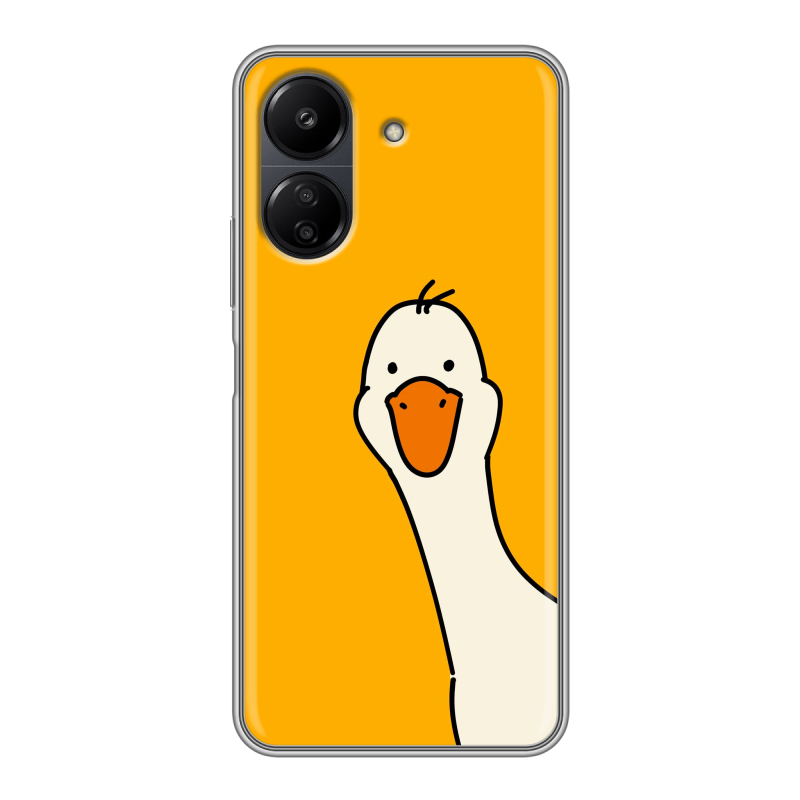 Силиконовый чехол на Xiaomi Poco C65 с принтом Утка Силиконовый чехол на Xiaomi Poco C65 с принтом Утка