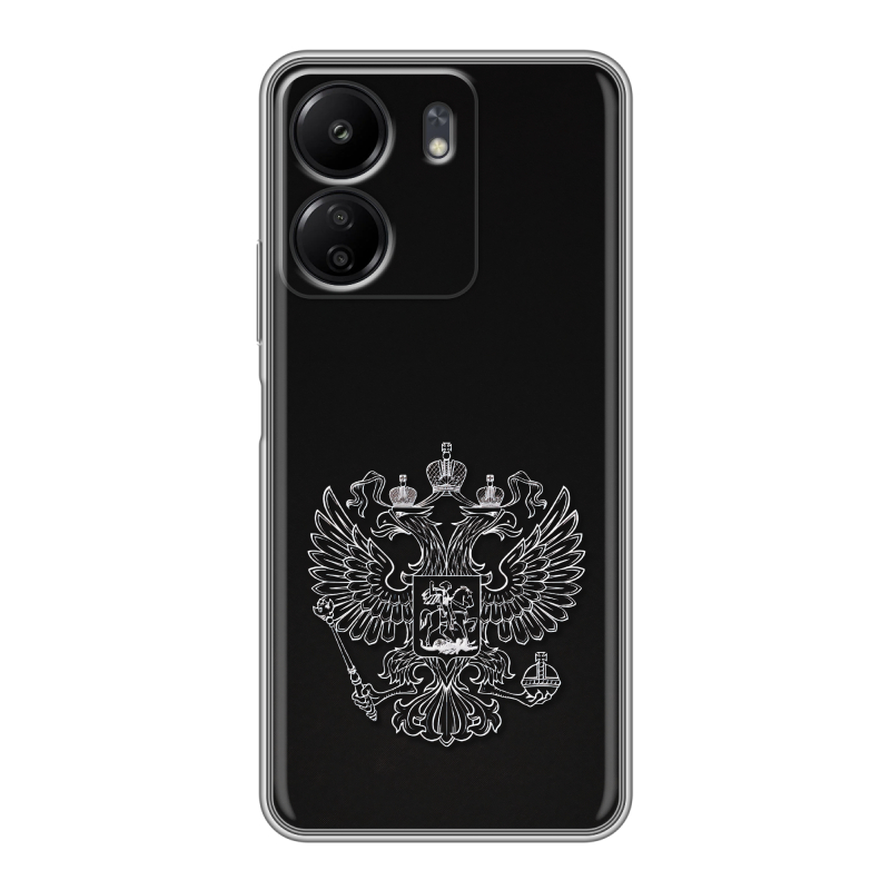 Силиконовый чехол на Xiaomi Poco C65 с принтом Герб России Силиконовый чехол на Xiaomi Poco C65 с принтом Герб России