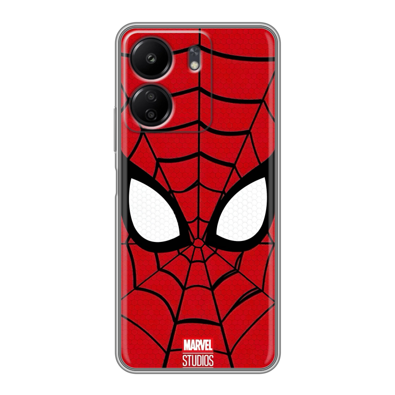 Силиконовый чехол на Xiaomi Poco C65 с принтом человек паук spiderman Силиконовый чехол на Xiaomi Poco C65 с принтом человек паук spiderman