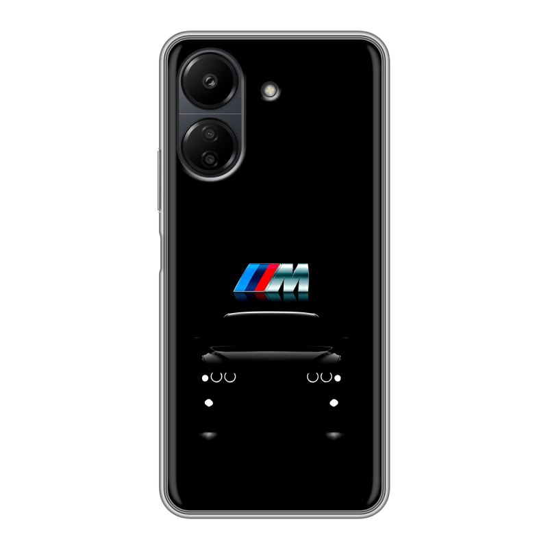 Силиконовый чехол на Xiaomi Poco C65 с принтом БМВ BMW Силиконовый чехол на Xiaomi Poco C65 с принтом БМВ BMW