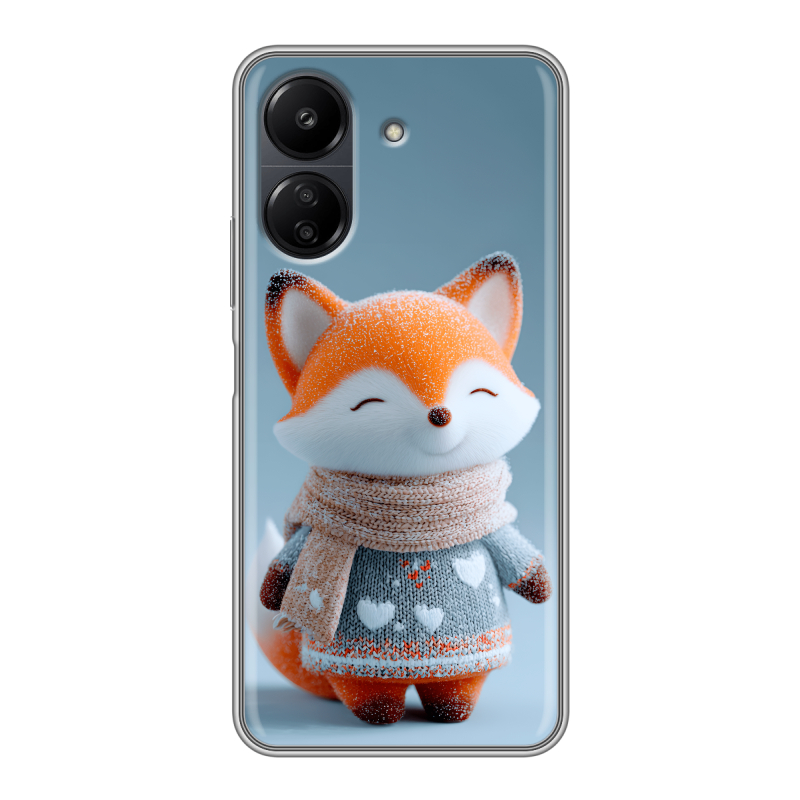 Силиконовый чехол на Xiaomi Poco C65 с принтом Лиса Силиконовый чехол на Xiaomi Poco C65 с принтом Лиса