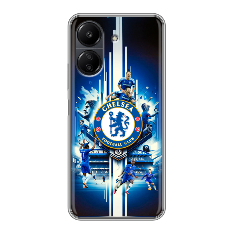 Силиконовый чехол на Xiaomi Poco C65 с принтом Chelsea Челси Силиконовый чехол на Xiaomi Poco C65 с принтом Chelsea Челси