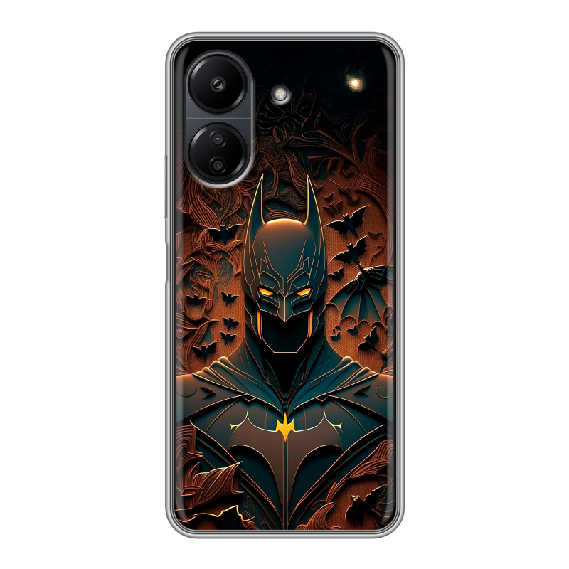 Силиконовый чехол на Xiaomi Poco C65 с принтом Batman Бэтмен Силиконовый чехол на Xiaomi Poco C65 с принтом Batman Бэтмен