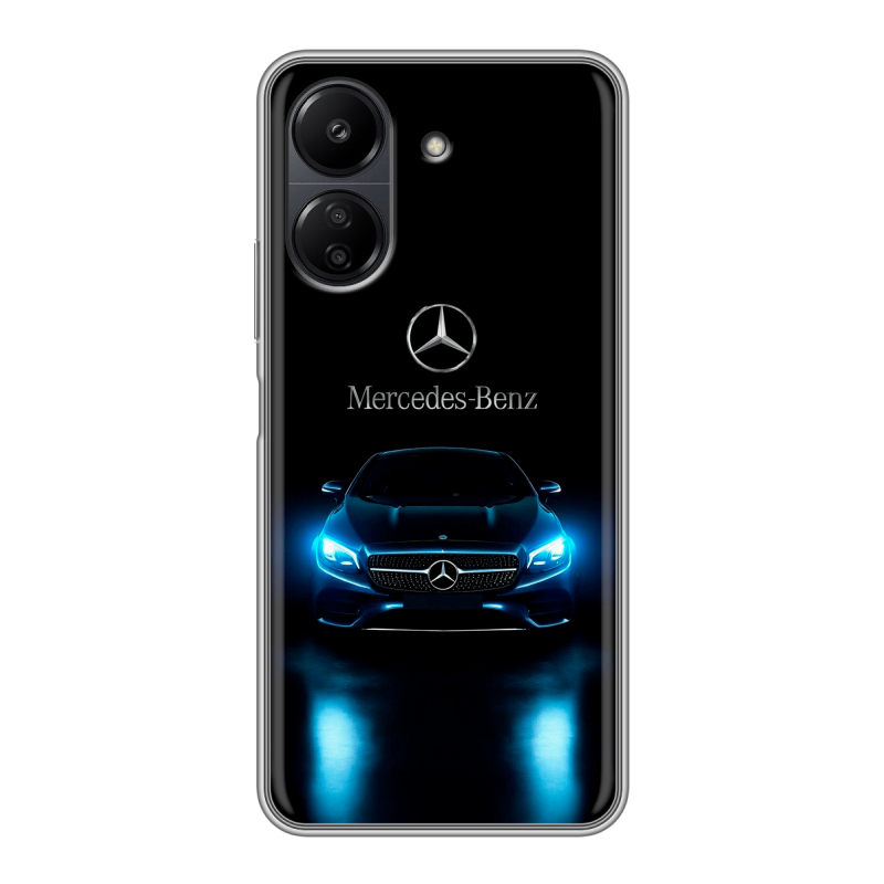 Силиконовый чехол на Xiaomi Poco C65 с принтом Mercedes Мерседес Силиконовый чехол на Xiaomi Poco C65 с принтом Mercedes Мерседес