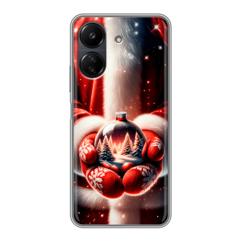 Силиконовый чехол на Xiaomi Poco C65 с принтом Новый год Силиконовый чехол на Xiaomi Poco C65 с принтом Новый год