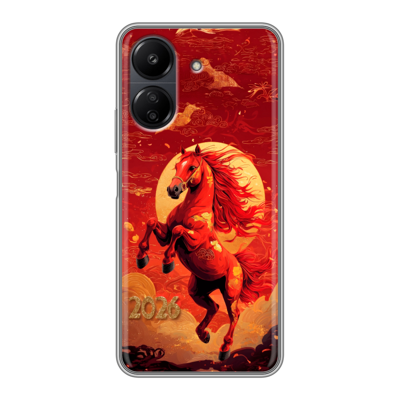 Силиконовый чехол на Xiaomi Poco C65 с принтом Новый год Силиконовый чехол на Xiaomi Poco C65 с принтом Новый год