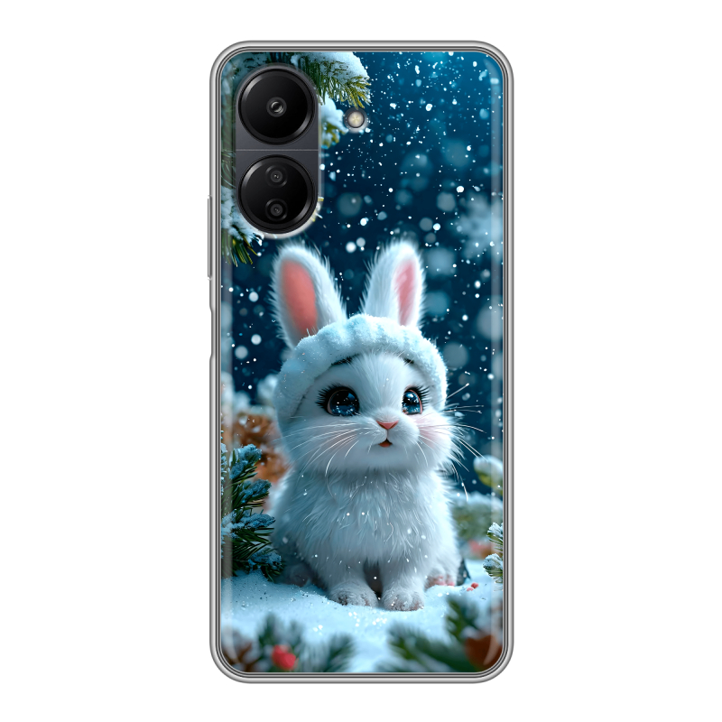 Силиконовый чехол на Xiaomi Poco C65 с принтом Новый год Силиконовый чехол на Xiaomi Poco C65 с принтом Новый год