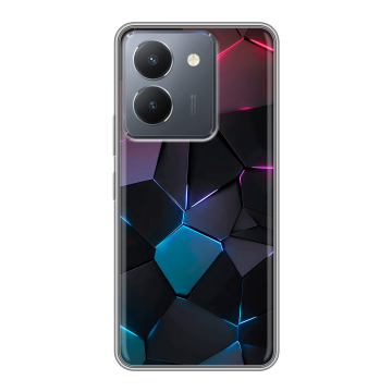 Силиконовый чехол на Vivo Y27s с принтом Геометрия неона