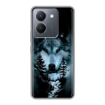 Силиконовый чехол на Vivo Y27s с принтом Лесной волк