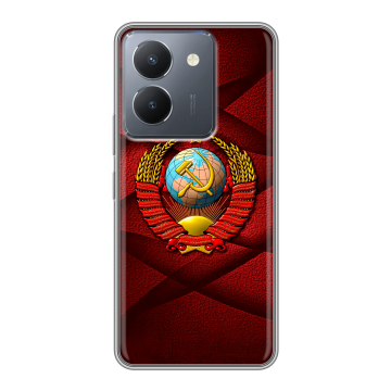 Силиконовый чехол на Vivo Y27s с принтом Герб СССР