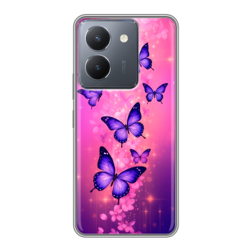 Силиконовый чехол на Vivo Y27s с принтом Бабочки Силиконовый чехол на Vivo Y27s с принтом Бабочки