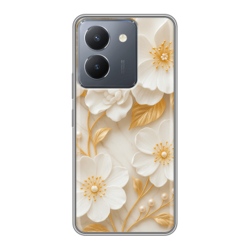 Силиконовый чехол на Vivo Y27s с принтом Цветы Силиконовый чехол на Vivo Y27s с принтом Цветы