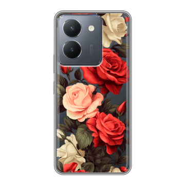 Силиконовый чехол на Vivo Y27s с принтом Розы Силиконовый чехол на Vivo Y27s с принтом Розы