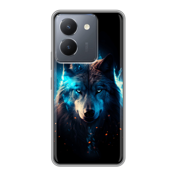 Силиконовый чехол на Vivo Y27s с принтом Волк ночной Силиконовый чехол на Vivo Y27s с принтом Волк ночной