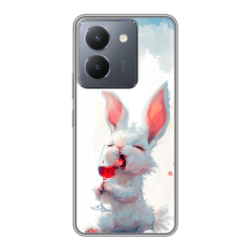 Силиконовый чехол на Vivo Y27s с принтом кролик зайчик Силиконовый чехол на Vivo Y27s с принтом кролик зайчик