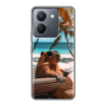 Силиконовый чехол на Vivo Y27s с принтом Капибара Силиконовый чехол на Vivo Y27s с принтом Капибара