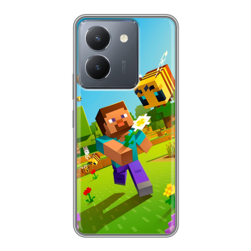 Силиконовый чехол на Vivo Y27s с принтом Майнкрафт Minecraft Силиконовый чехол на Vivo Y27s с принтом Майнкрафт Minecraft