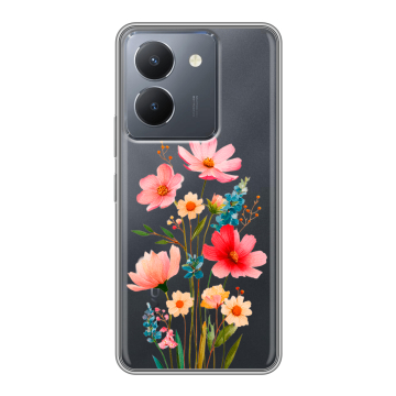Силиконовый чехол на Vivo Y27s с принтом Цветы