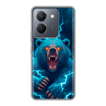 Силиконовый чехол на Vivo Y27s с принтом Медведь