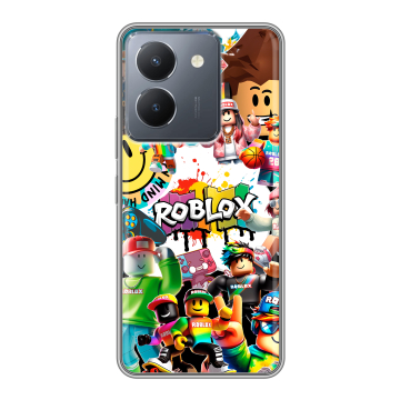 Силиконовый чехол на Vivo Y27s с принтом Roblox Роблокс