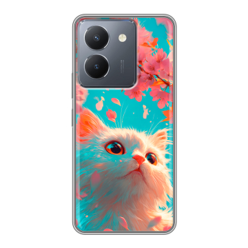 Силиконовый чехол на Vivo Y27s с принтом Красивый кот