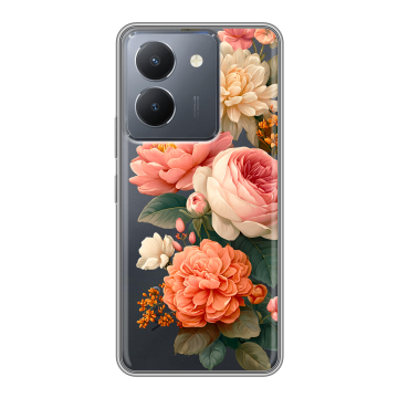 Силиконовый чехол на Vivo Y27s с принтом цветы