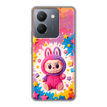 Силиконовый чехол на Vivo Y27s с принтом Labubu Лабубу Силиконовый чехол на Vivo Y27s с принтом Labubu Лабубу