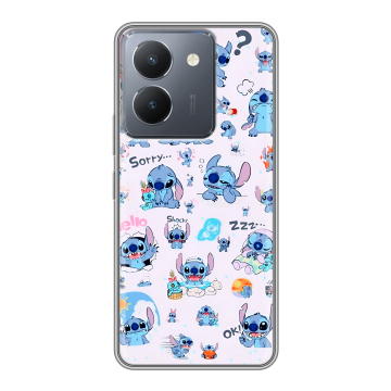 Силиконовый чехол на Vivo Y27s с принтом Лило и Стич Силиконовый чехол на Vivo Y27s с принтом Лило и Стич