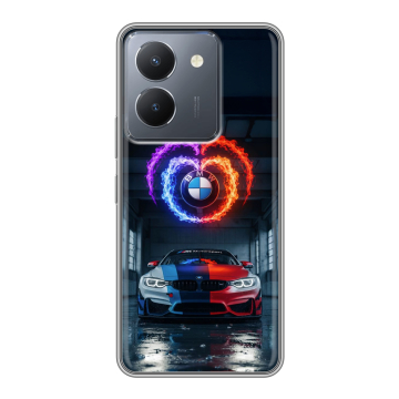 Силиконовый чехол на Vivo Y27s с принтом BMW БМВ Силиконовый чехол на Vivo Y27s с принтом BMW БМВ