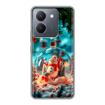 Силиконовый чехол на Vivo Y27s с принтом Новый год