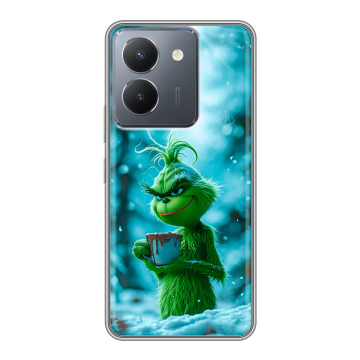 Силиконовый чехол на Vivo Y27s с принтом Новый год гринч