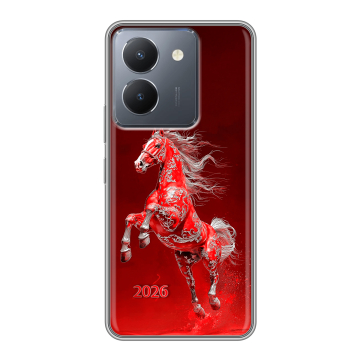 Силиконовый чехол на Vivo Y27s с принтом Новый год