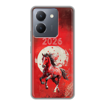 Силиконовый чехол на Vivo Y27s с принтом Новый год