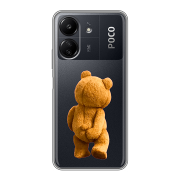 Силиконовый чехол на Xiaomi RedMi 13C с принтом Медведь Силиконовый чехол на Xiaomi RedMi 13C с принтом Медведь