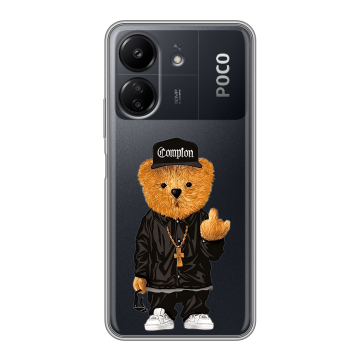 Силиконовый чехол на Xiaomi RedMi 13C с принтом Плюшевый медведь