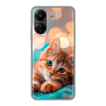 Силиконовый чехол на Xiaomi RedMi 13C с принтом котик