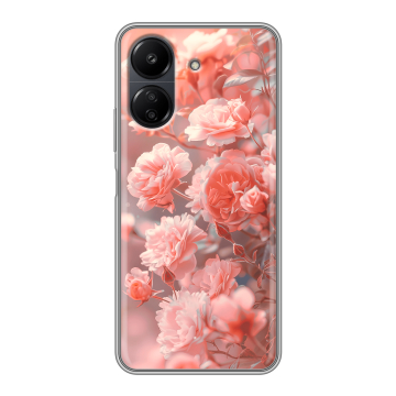 Силиконовый чехол на Xiaomi RedMi 13C с принтом Розы цветы Силиконовый чехол на Xiaomi RedMi 13C с принтом Розы цветы