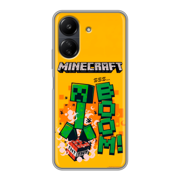 Силиконовый чехол на Xiaomi RedMi 13C с принтом Майнкрафт Minecraft