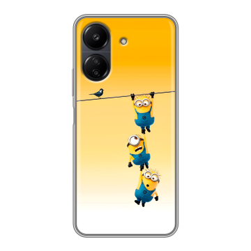 Силиконовый чехол на Xiaomi RedMi 13C с принтом Миньоны