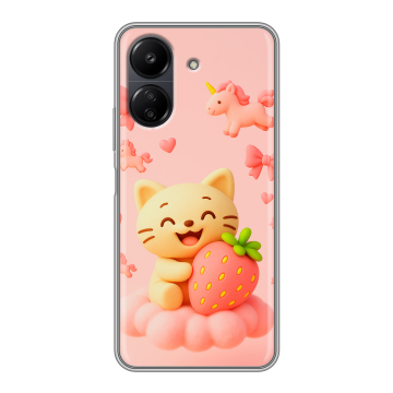 Силиконовый чехол на Xiaomi RedMi 13C с принтом для девочек
