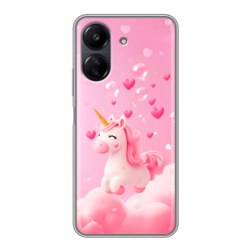 Силиконовый чехол на Xiaomi RedMi 13C с принтом Единорог