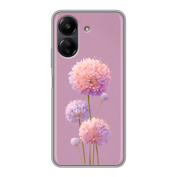 Силиконовый чехол на Xiaomi RedMi 13C с принтом Цветы Силиконовый чехол на Xiaomi RedMi 13C с принтом Цветы