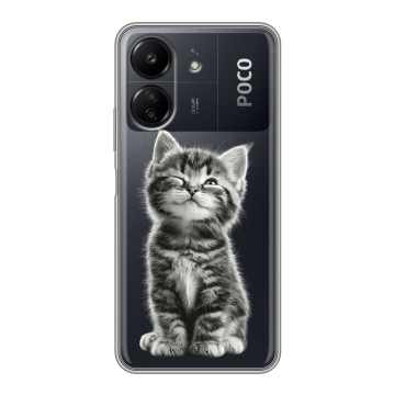 Силиконовый чехол на Xiaomi RedMi 13C с принтом Котенок