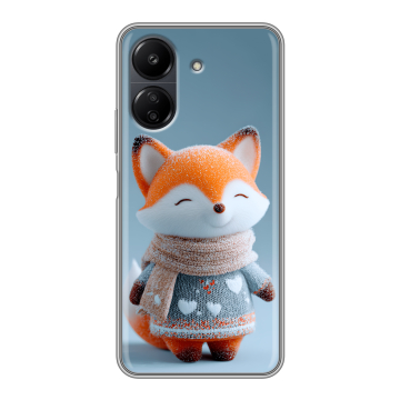 Силиконовый чехол на Xiaomi RedMi 13C с принтом Лиса Силиконовый чехол на Xiaomi RedMi 13C с принтом Лиса