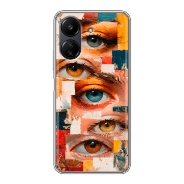 Силиконовый чехол на Xiaomi RedMi 13C с принтом Модный принт Силиконовый чехол на Xiaomi RedMi 13C с принтом Модный принт