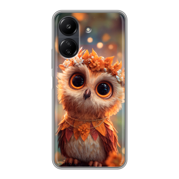 Силиконовый чехол на Xiaomi RedMi 13C с принтом Милая сова Силиконовый чехол на Xiaomi RedMi 13C с принтом Милая сова